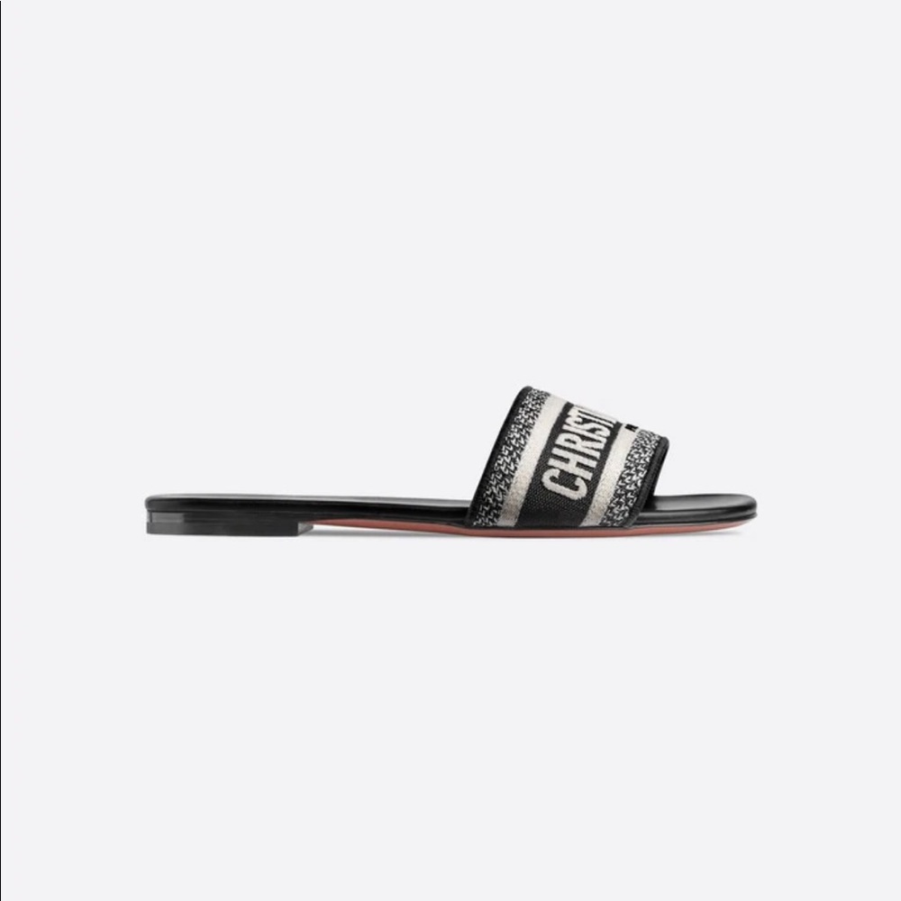 Black Authentic Christian Dior Dway Slides Eu 42